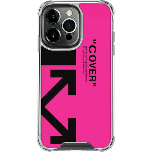 Black and Pink Arrows iPhone 16 Pro Clear Case